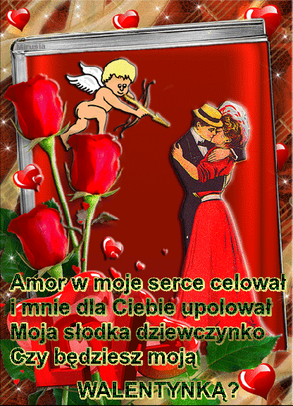 Amor celujący w serca zakochanych